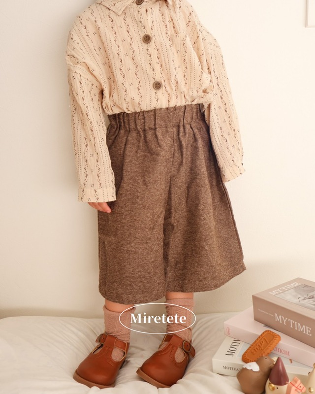 【取寄】さりげないヘリンボーンがおしゃれなハーフパンツ