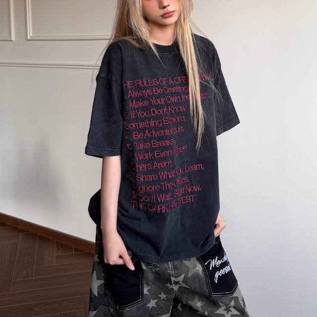 vintage logo message short-sleeve tee　ヴィンテージロゴメッセージ半袖ティー　J1916