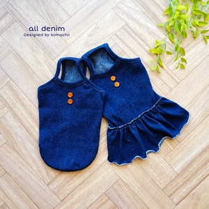 all denim キャミワンピ