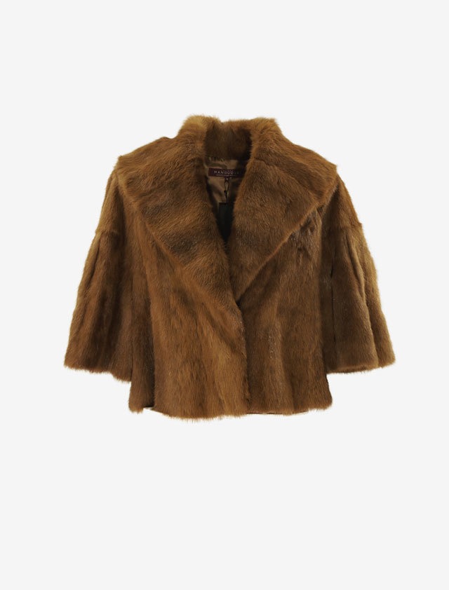 MANOUQUA マノーク WEASEL FUR JACKET