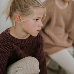 ＜YUKI KIDSWEAR＞チャンキーニット セーター Chunky Knitted Sweater-Fig