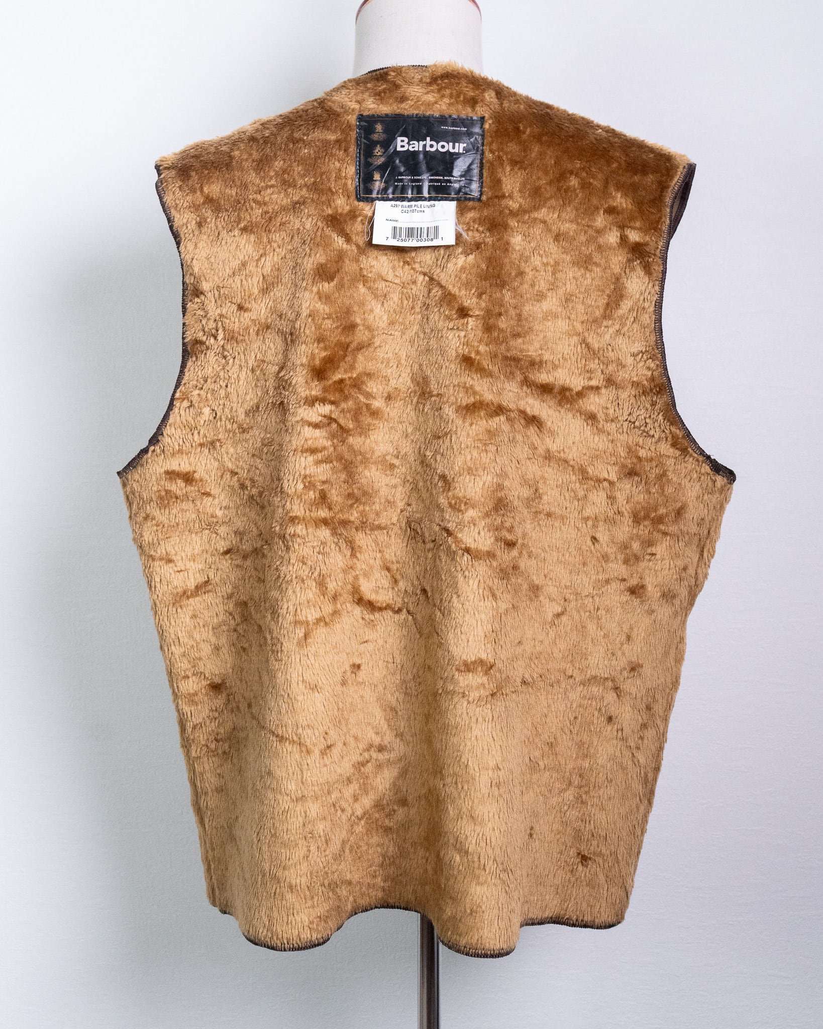 A297】Barbour 3warrant 00s Pile Linner Vest A297】Barbour 3warrant 00s Pile Linner Vest