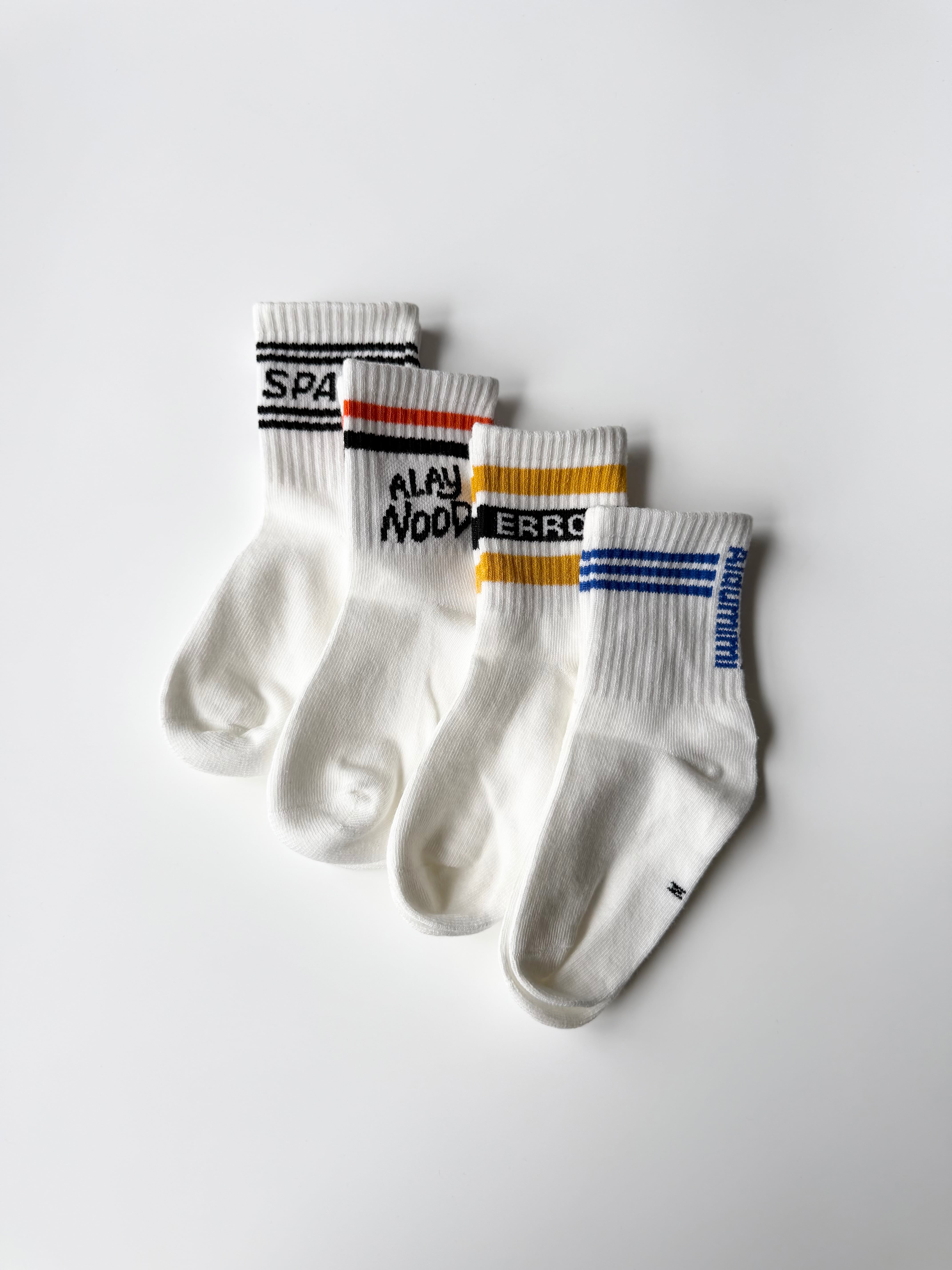 4set ライン ロゴ socks （14〜20cm）4451
