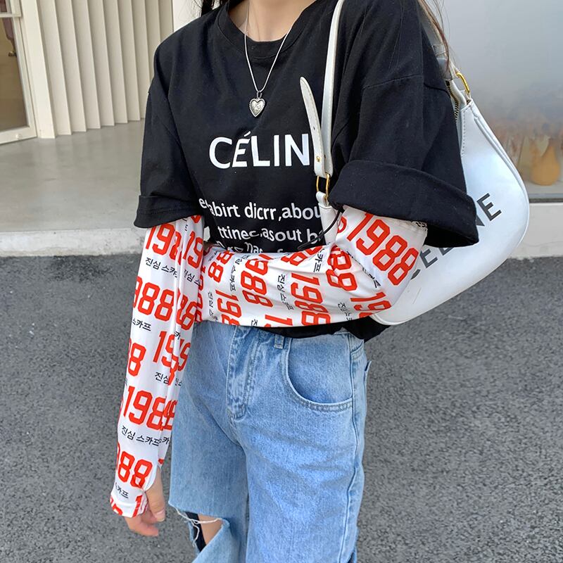 ルーズ薄手アーム 大きめサイズ ブラック・アイド・ピーズ46151764216