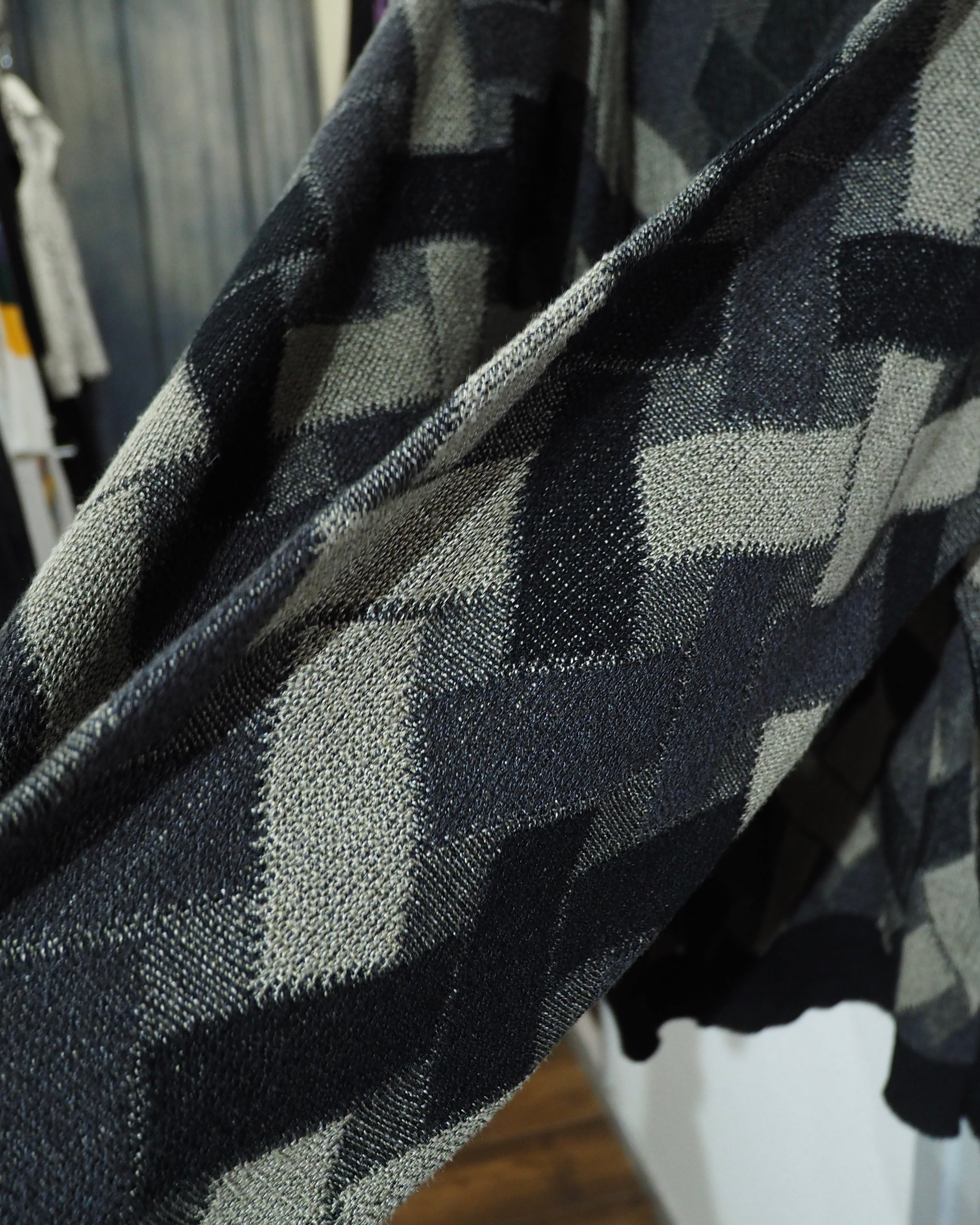 1990s " northern isles " Monotone Intrecciato Pattern Vintage Loose Knit