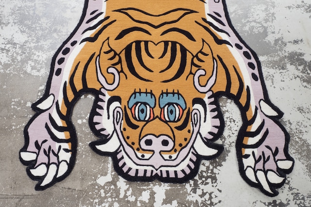 Tibetan Tiger Rug 《Lサイズ•ウール・オリジナル2・マスタードイエロー097》チベタンタイガーラグ