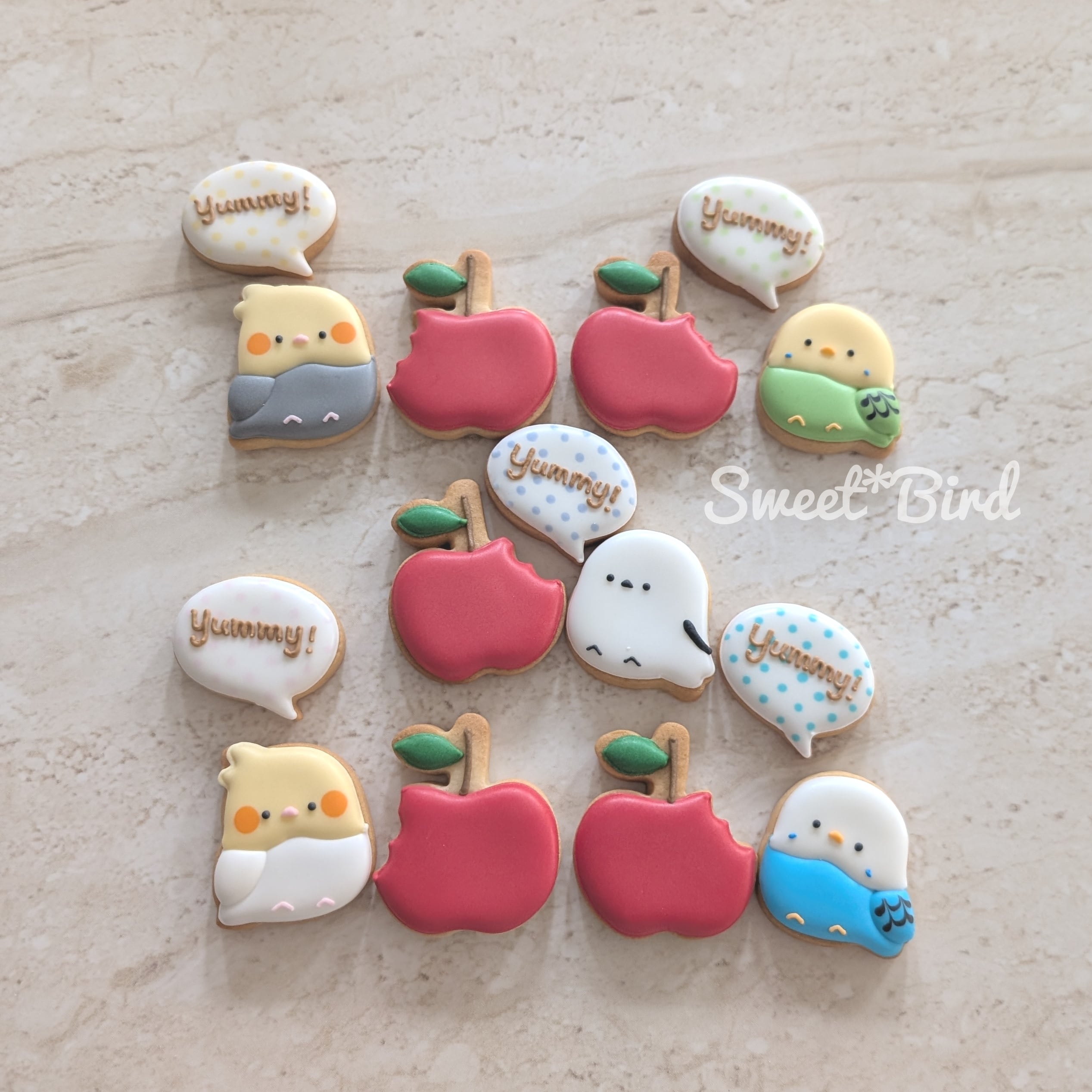 インコアイシングクッキー【文鳥正面】 | Sweet*Bird