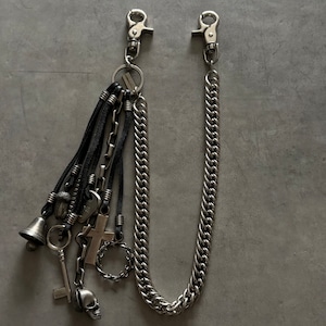 DSQUARED skull&cross wallet chain