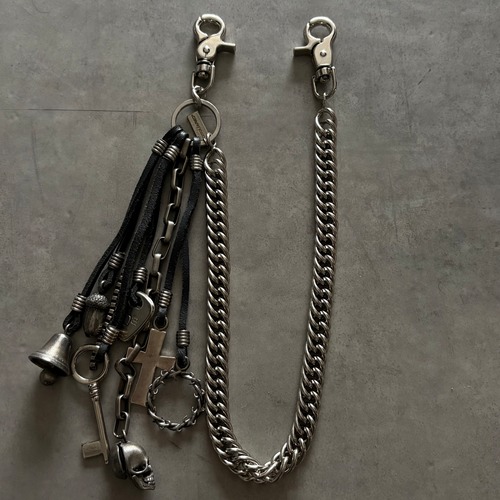 DSQUARED skull&cross wallet chain