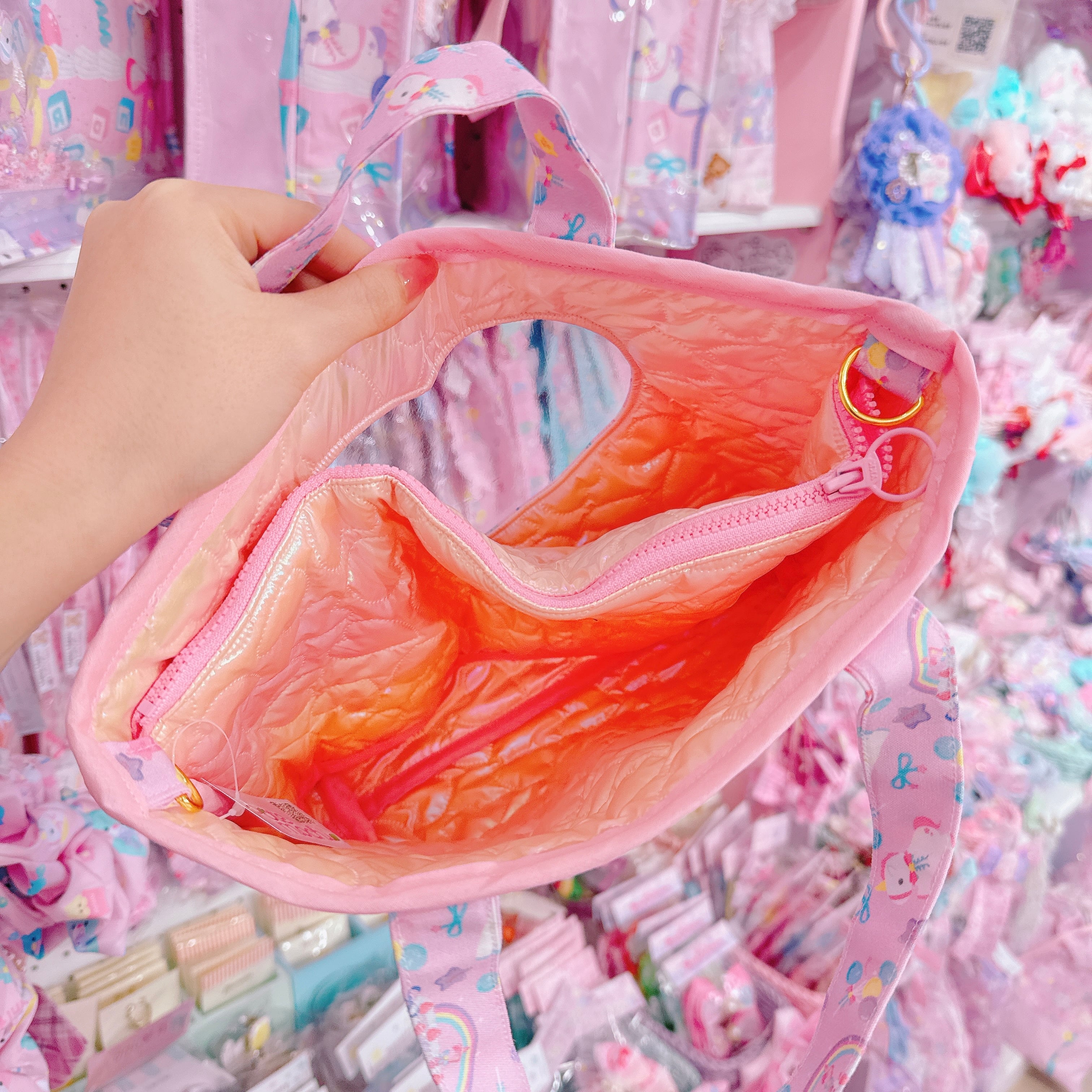 【M6】55-5ハート窓2wayトートバッグ