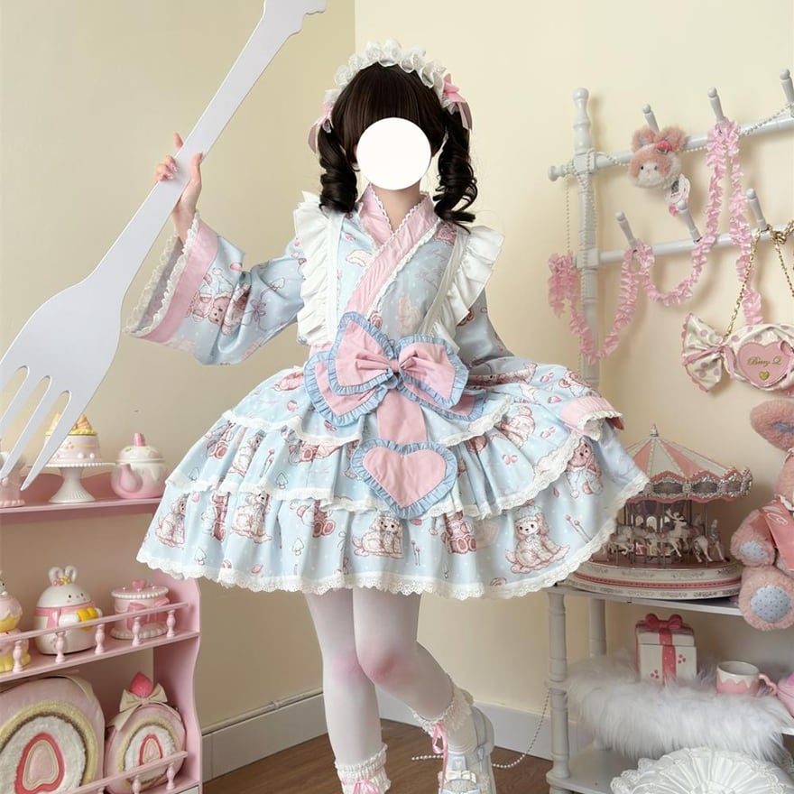 ゴスロリ通販 With U 大きいサイズ 和ロリ メイド服 スカート 大正浪漫 レトロ メイドカフェ イベント コスプレ 制服