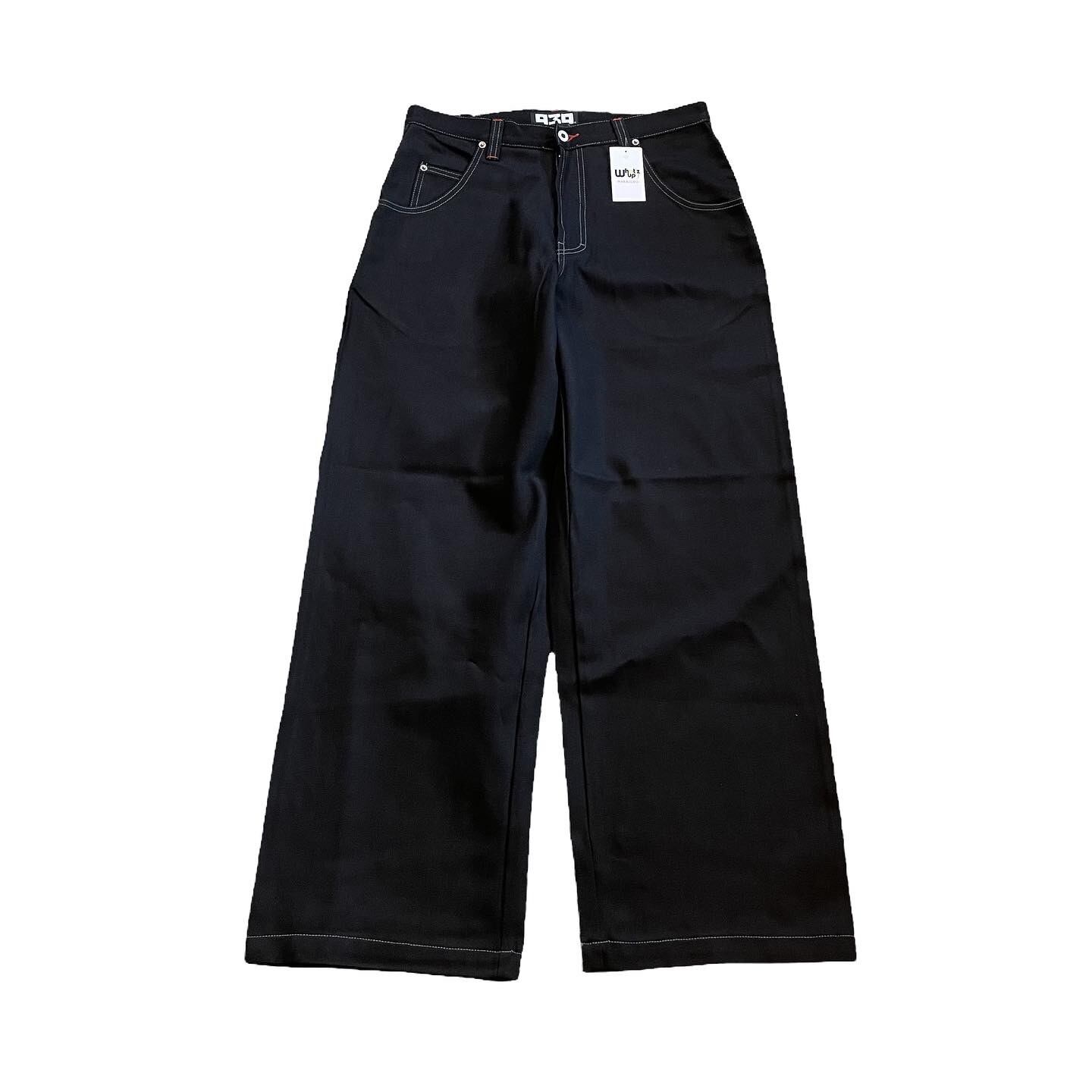 dead stock!! 90s NINE THREE NINE superwide black denim pant | What’z up  powered by BASE