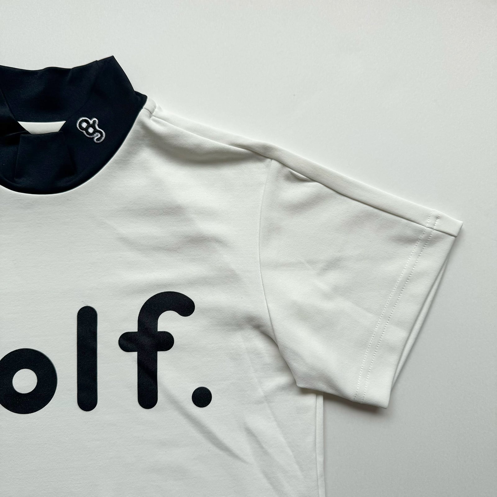 8G SHOOT Logo Print Mock Neck サイズM 白黒 LOGO PRINT MOCK NECK SHIRT - BLACK / WHITE - | 8G SHOOT WEBSTORE
