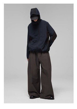 DECESOLO 24SS ワイドシルエットタックパンツ