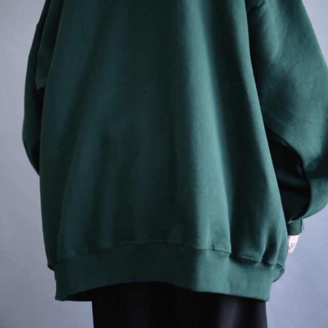 deep green over silhouette sweat parka