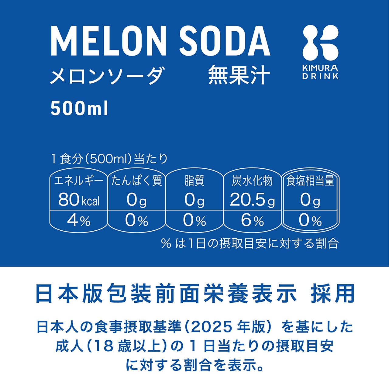 BASIQ+ KIMURA メロンソーダ 500ml PET / 24本入 | 木村飲料BASE店