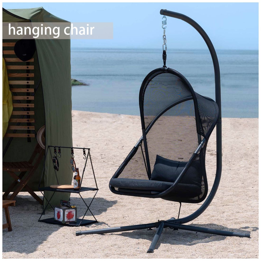 ハンギングチェア 自立式 チェア 椅子 折りたたみ式 アウトドア 吊り下げ ハンギングチェア 自立式 チェアー 椅子 イス 折りたたみ式