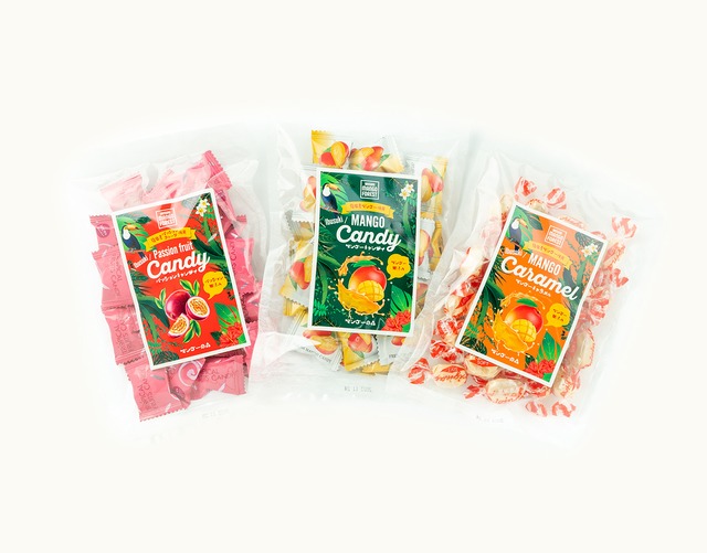 自社栽培フルーツのキャンディ・キャラメル３袋セット（マンゴー・パッションフルーツ）