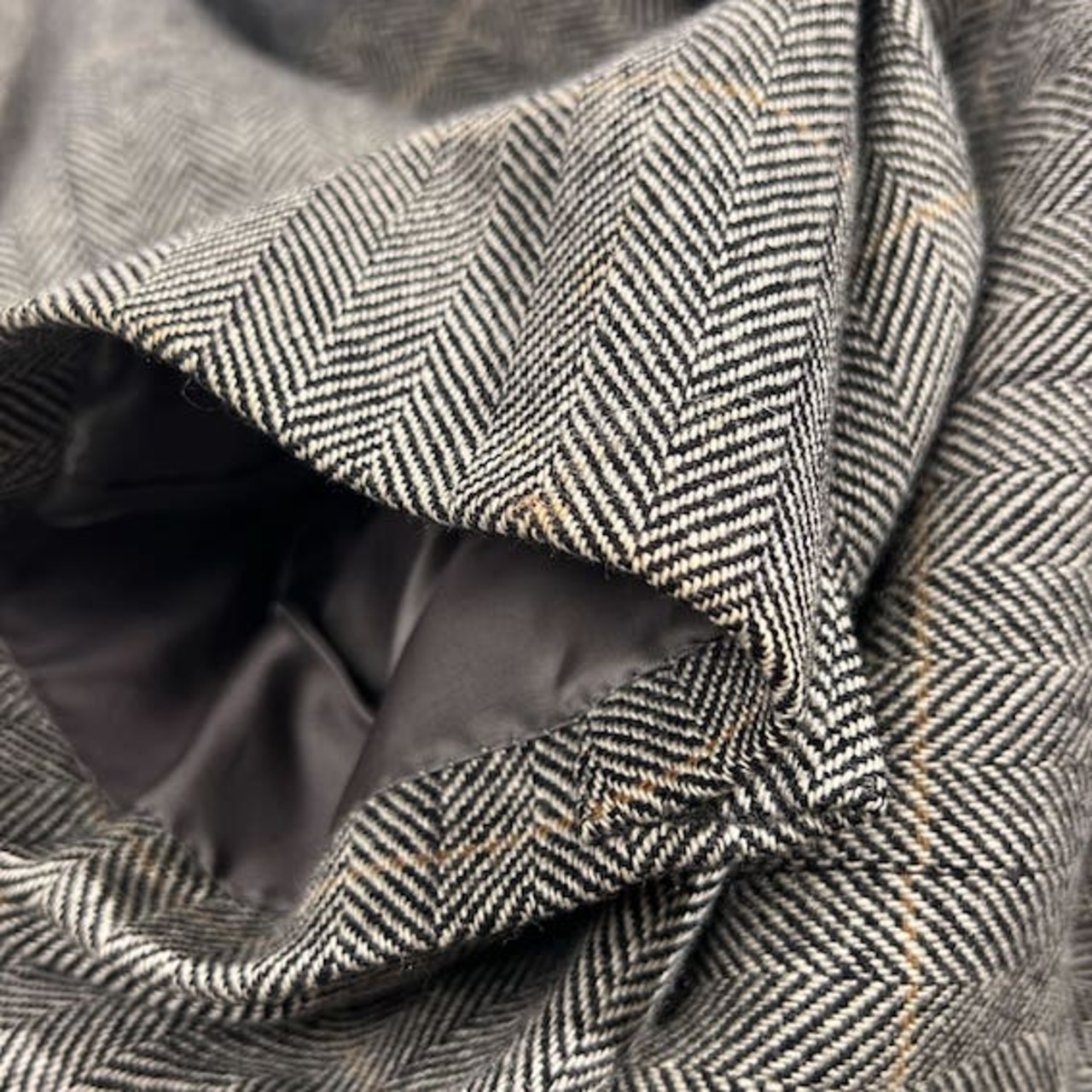 カシミヤ100% STRABELLTA ストラベルタ ヘリンボーン チェック ウール テーラード ジャケット 98 AB6 /グレー系 メンズ