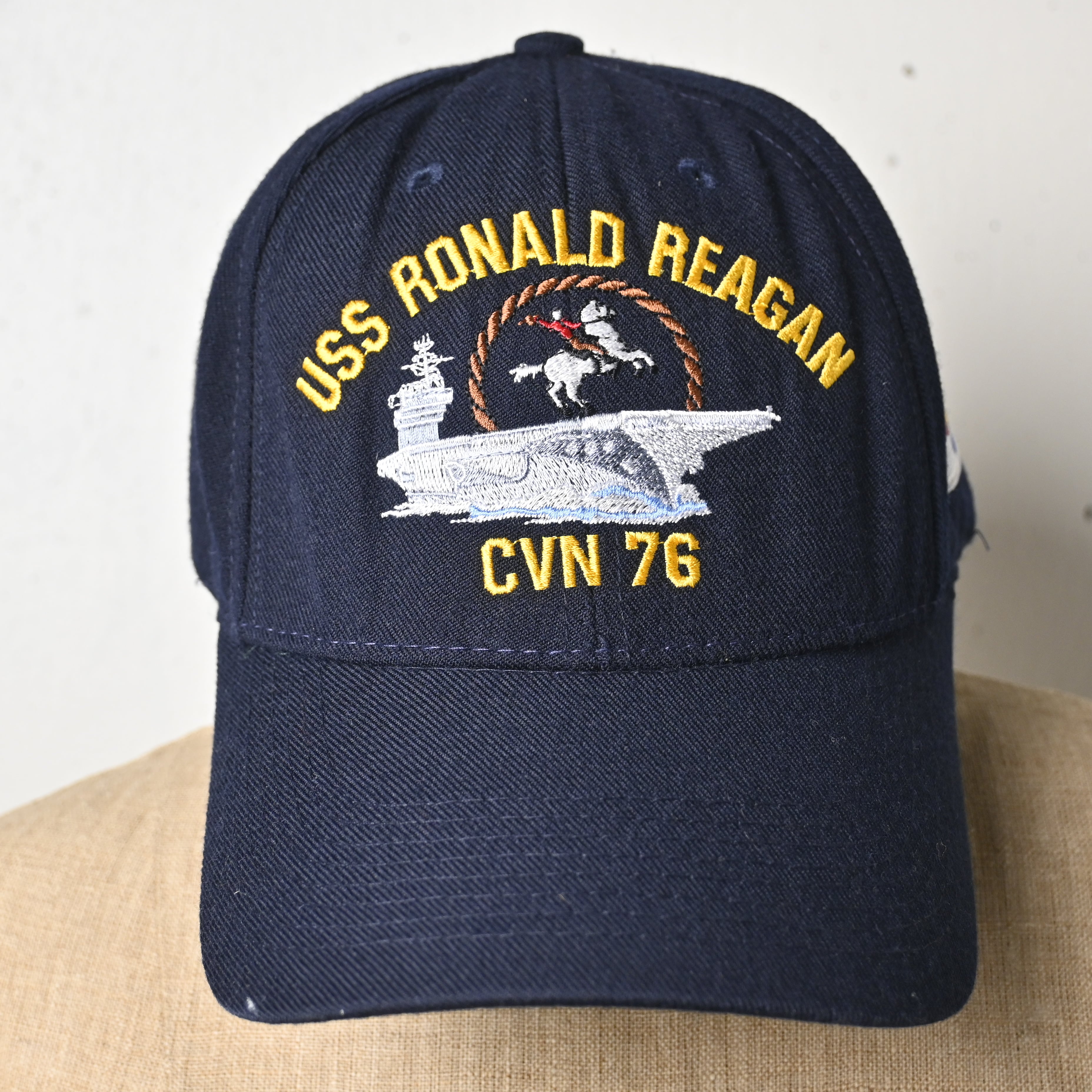 Free ] USS RONALD REAGAN CVN 76 Military Cap , Black | 広島古着屋
