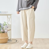 TRUBE タック入りバルーンシルエットパンツ【M~L】ベージュ