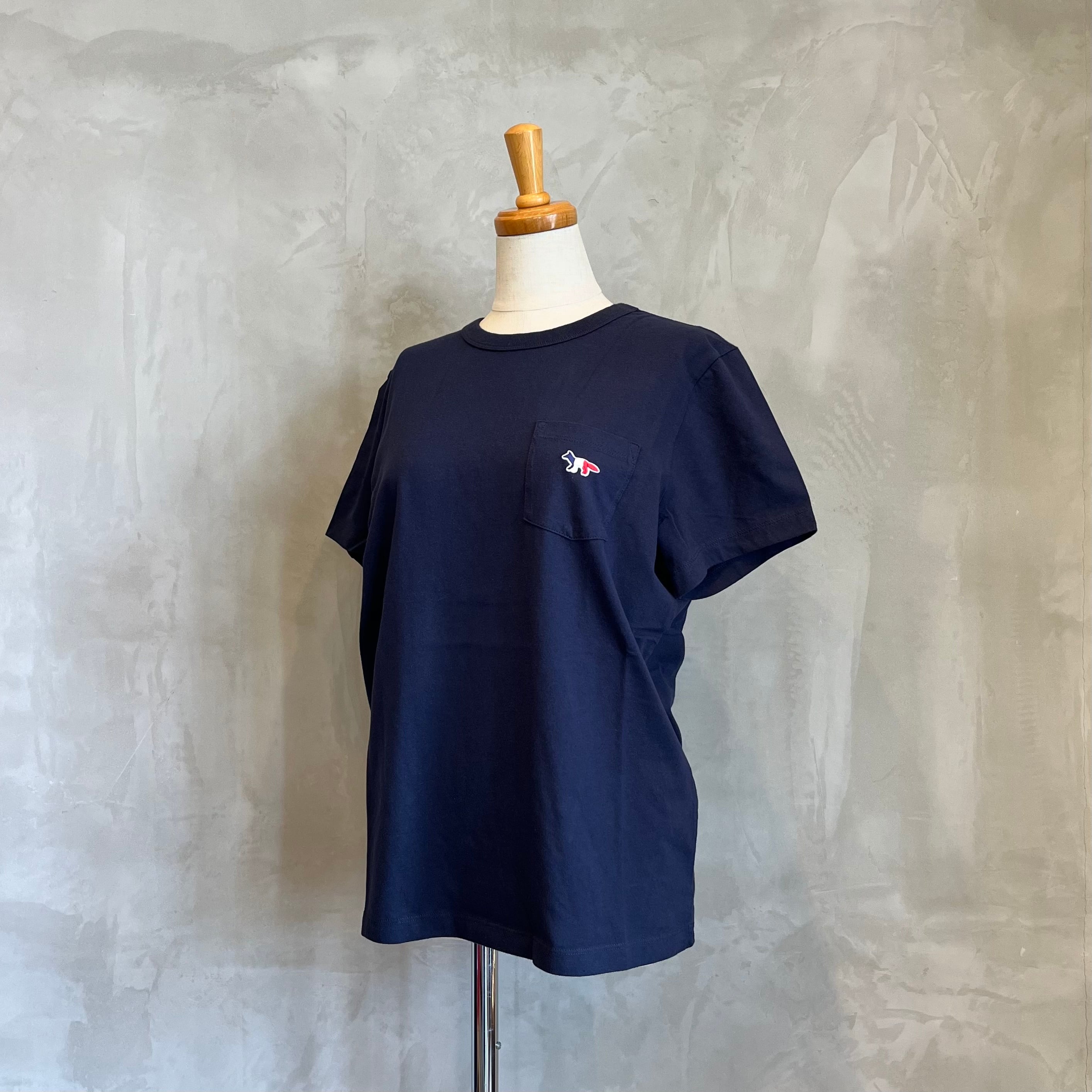 MAISON KITSUNE/トリコロールフォックスパッチクラシックポケットT