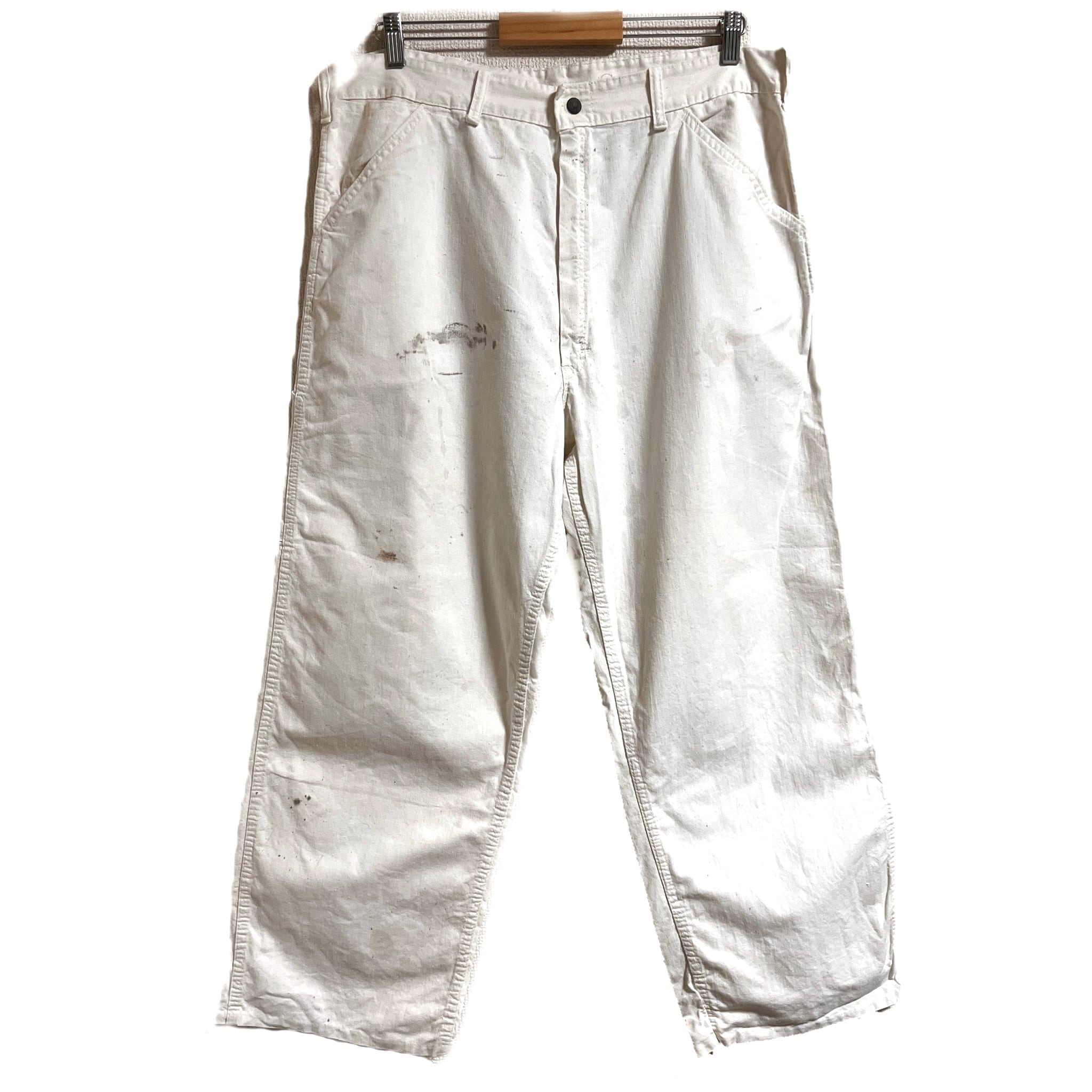 70s]sears WHITE PAINTER PANTS シアーズ ホワイトペインターパンツ 白