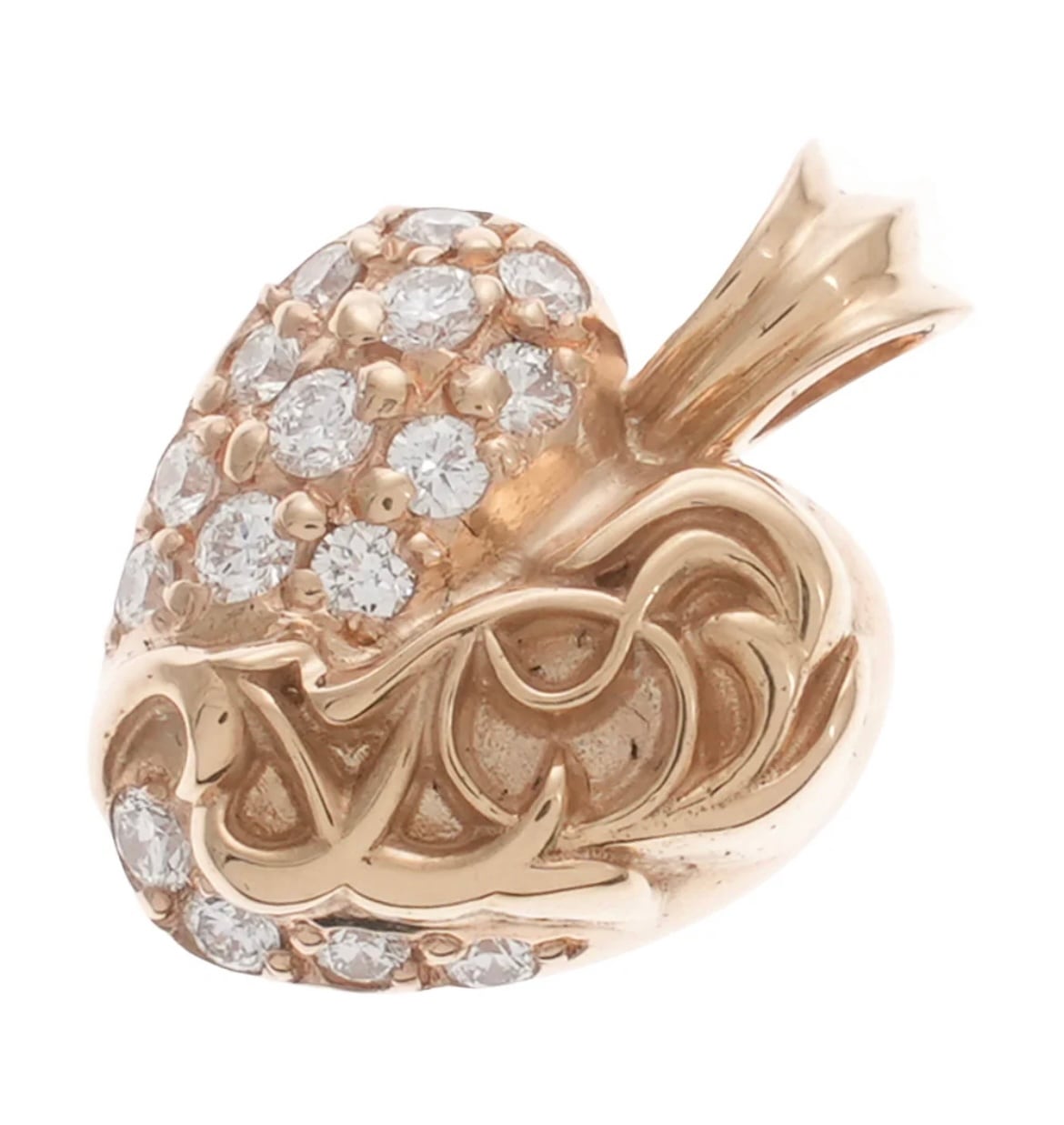 CHROME HEARTS クロムハーツ 22K ラスベガス限定 ハートチャーム PAVE