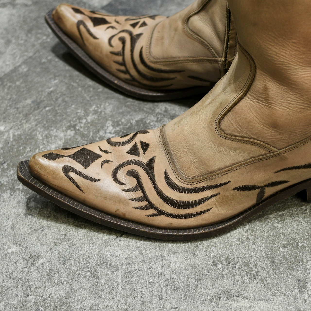 Cinti leather western boots