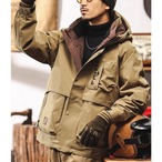Hooded Patch Pocket Hip-Length Down Jacket ◇2color H0930