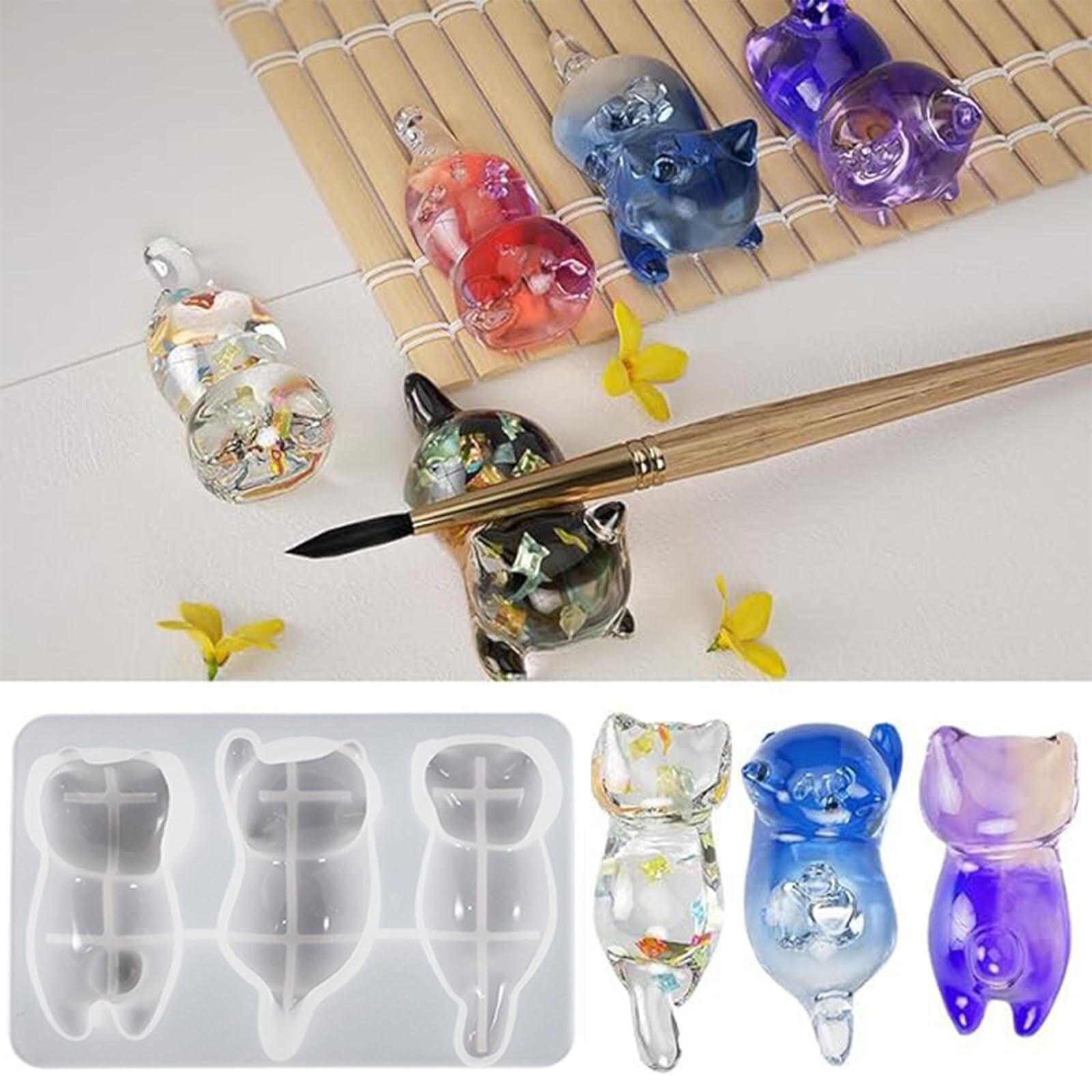 ねこ 箸置き シリコンモールド レジン シリコンモールド レジン ねこ 箸置き シリコンモールド レジン シリコンモールド レジン