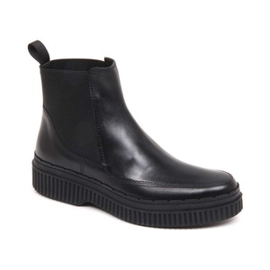 TOD'S トッズ レディース サイドゴアブーツ レザー ブラック