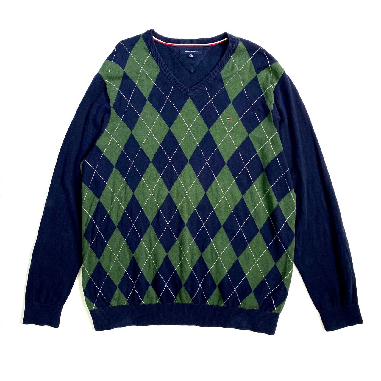 TOMMY HILFIGER トミーヒルフィガー Vネック アーガイルチェック 