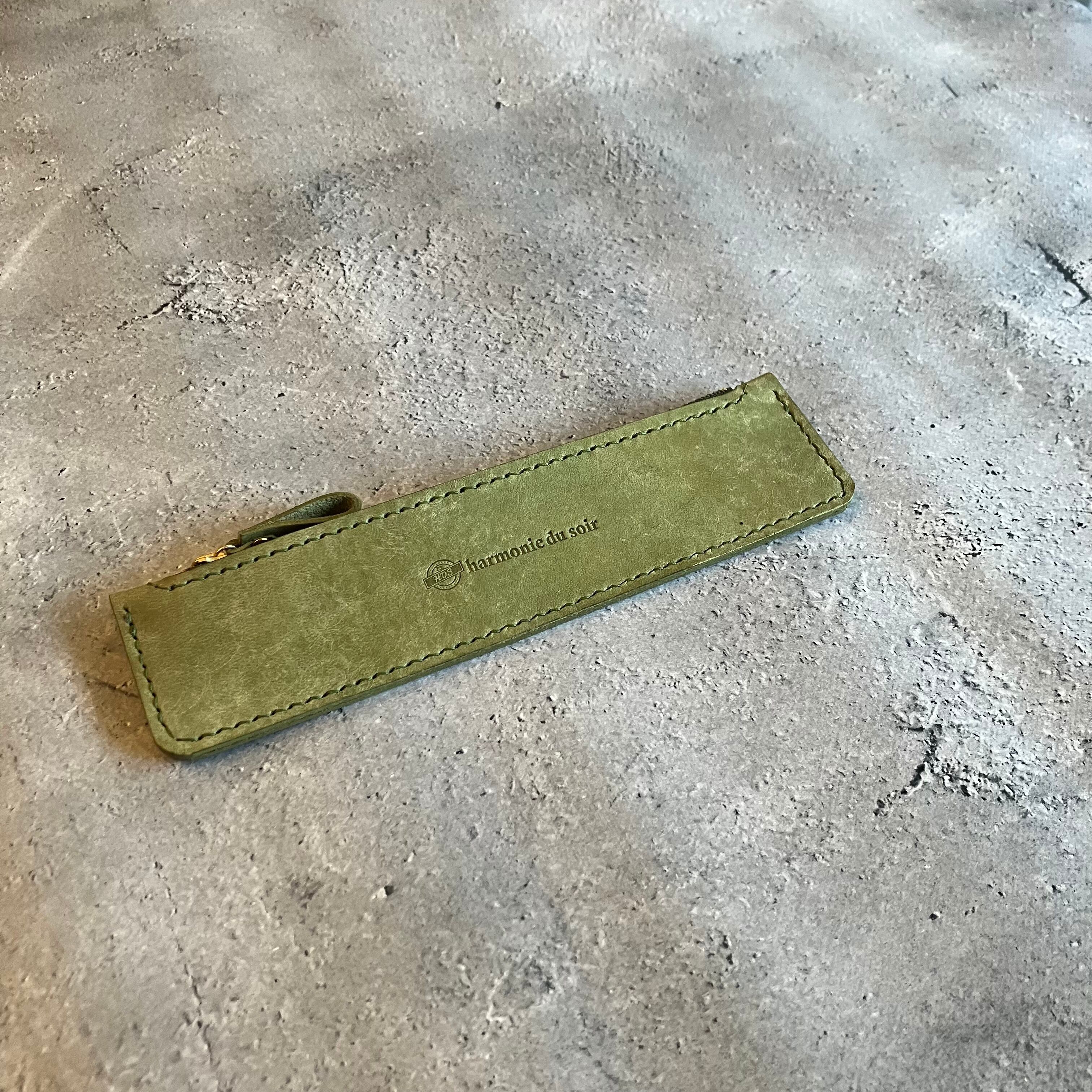 受注製作]【PEN CASE】ペンケース ピスタチオグリーン | 革財布・革