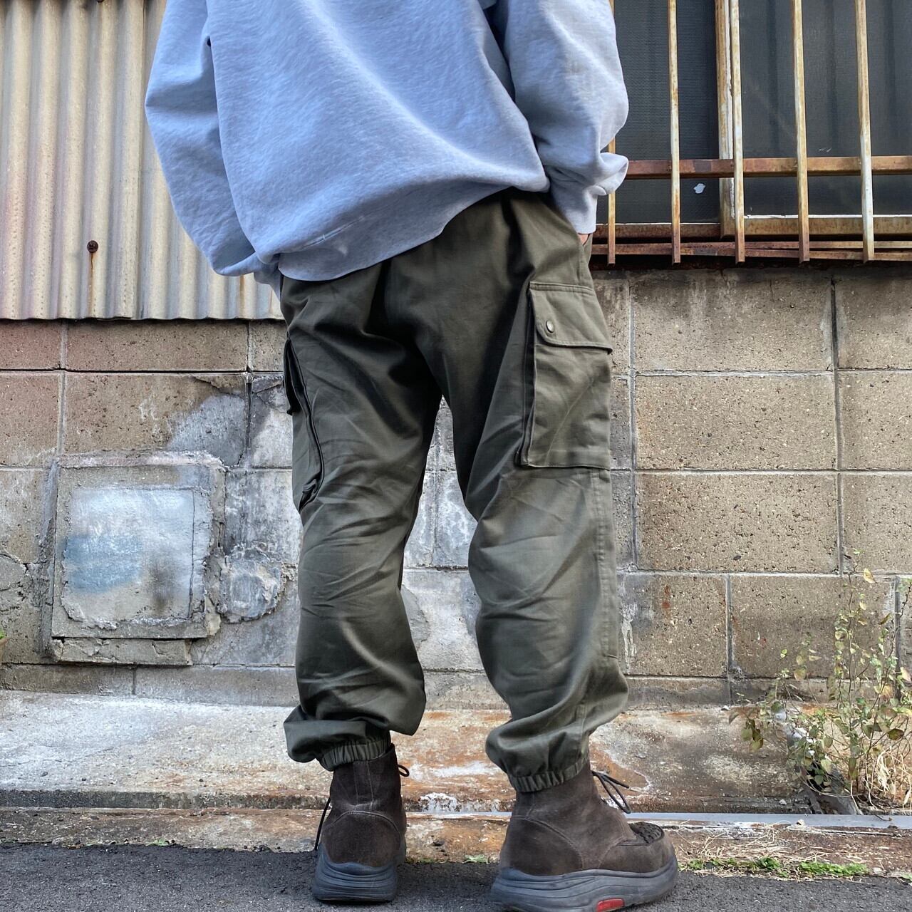 80年代 ビンテージ フランス軍 F2 ユーロミリタリー カーゴパンツ メンズW35 古着 80s ヴィンテージ セージグリーン カーキ【ロングパンツ】 | cave 古着屋【公式】古着通販サイト powered by BASE