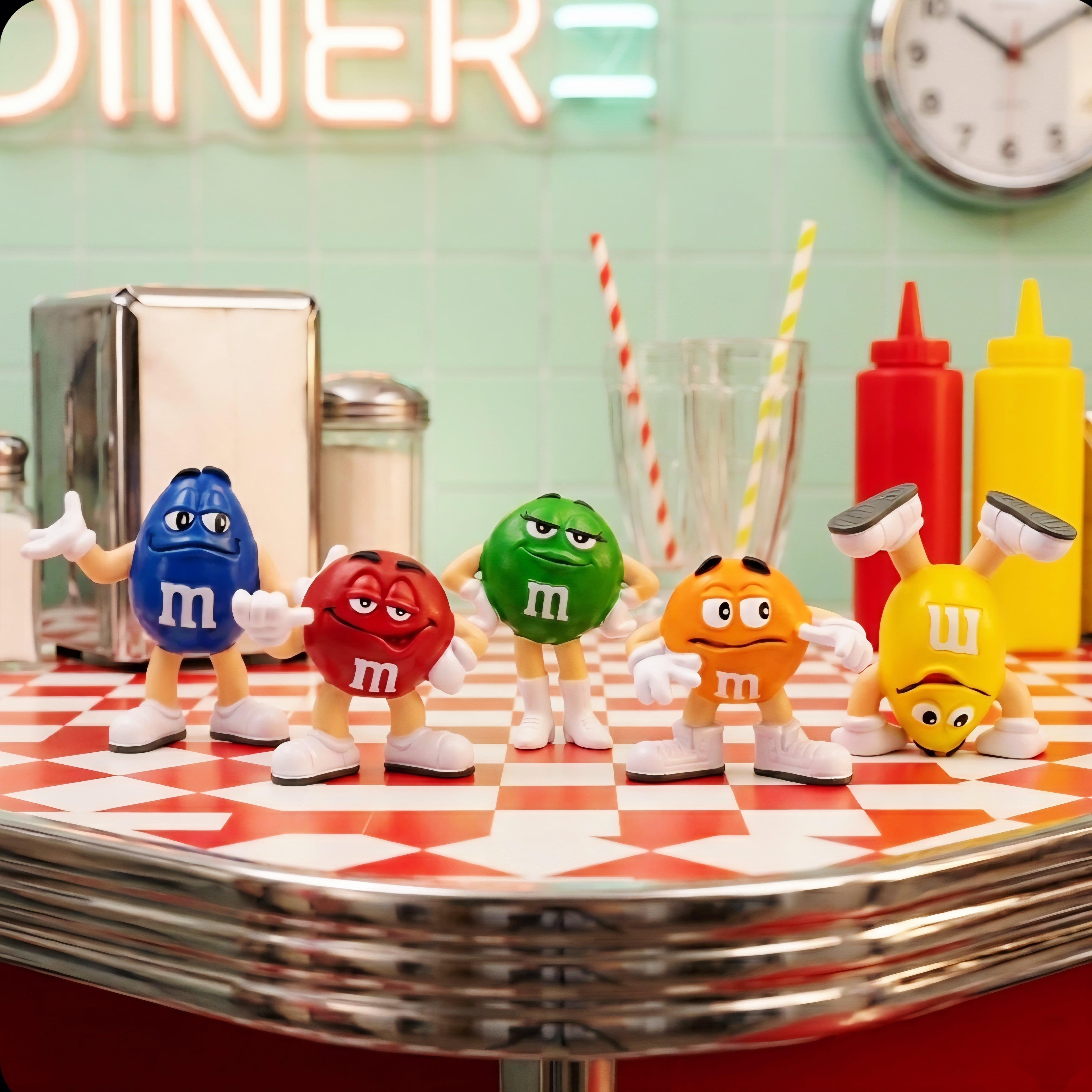 m&m's PVC FIGURE 5体セット】 m&m's アメリカン雑貨 ベンダブル