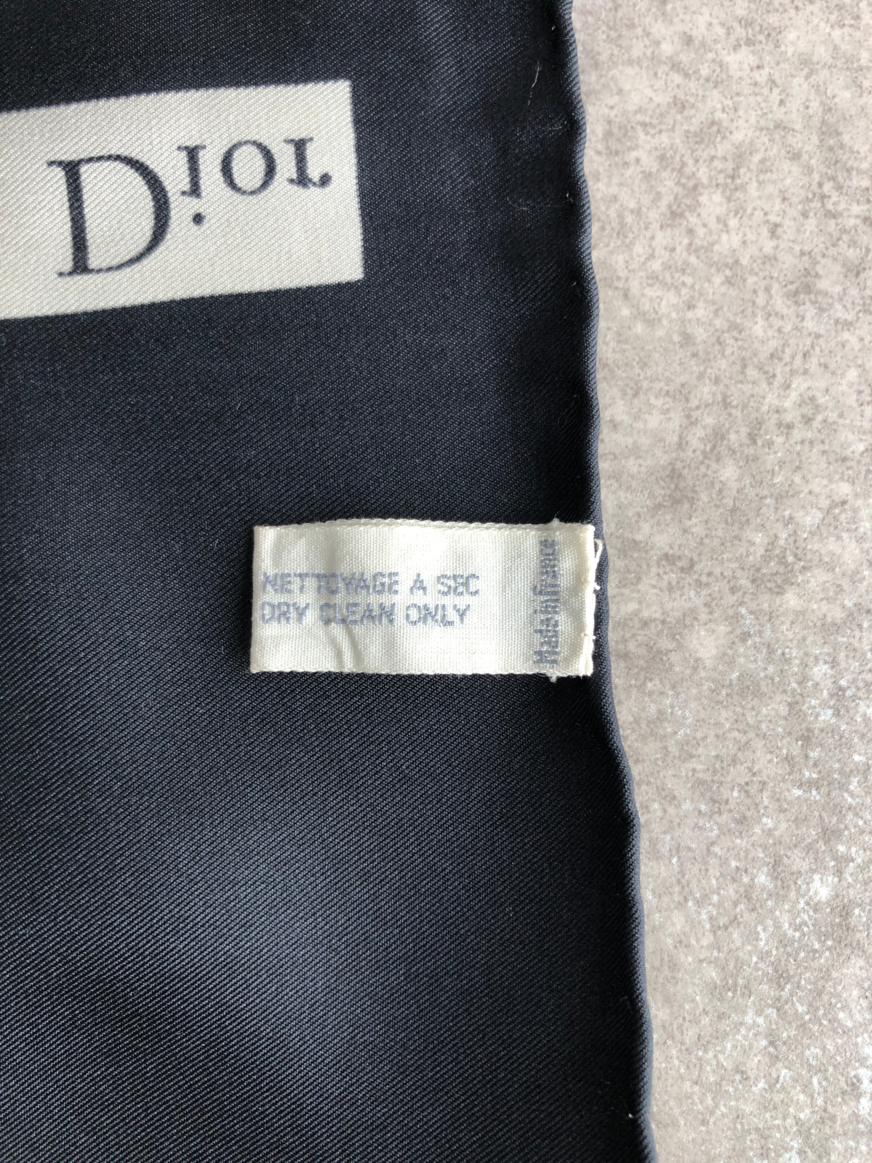 Christian Dior クリスチャン ディオール スカーフ ブラック Dロゴ