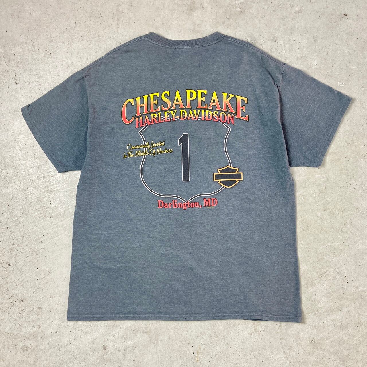 00年代 Harley-Davidson ハーレーダビッドソン 両面プリント Tシャツ