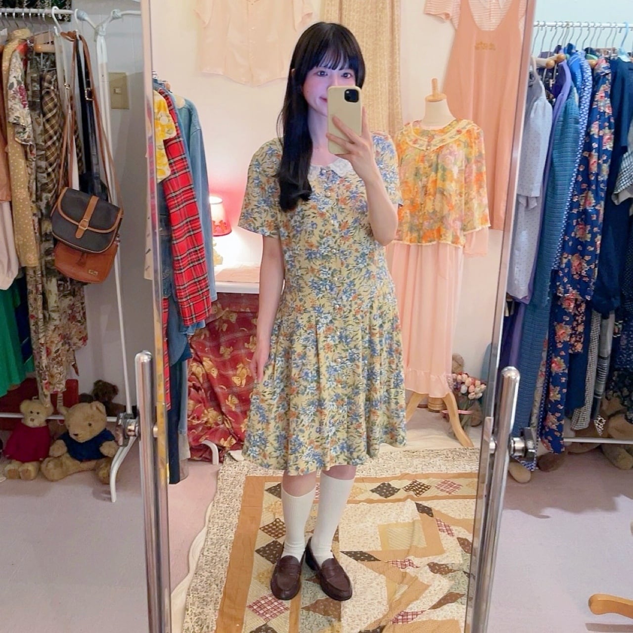 KEITH / lace collar flower one-piece