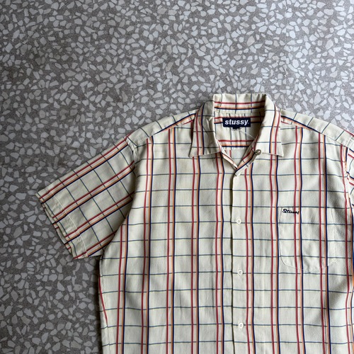 STUSSY / 90’s usa製 check shirt size S