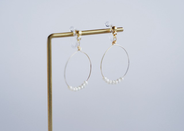 【高級淡水パール】ノンホール・フック・アレルギー対応・シンプル・30代・かわいい・