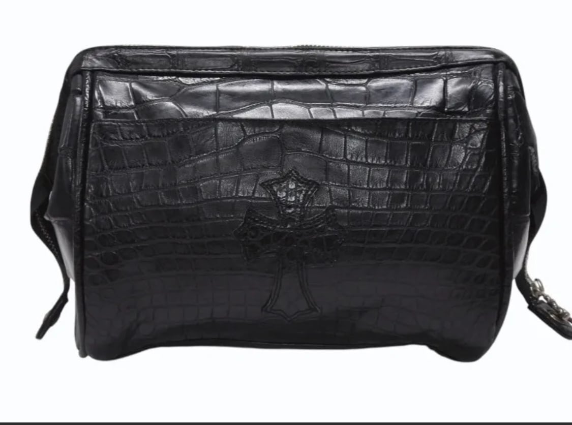 クロムハーツ☆2WAYバッグ☆ショルダーバッグ☆クラッチバッグ クロムハーツ（Chrome Hearts）バッグ フラット スモール ブラック