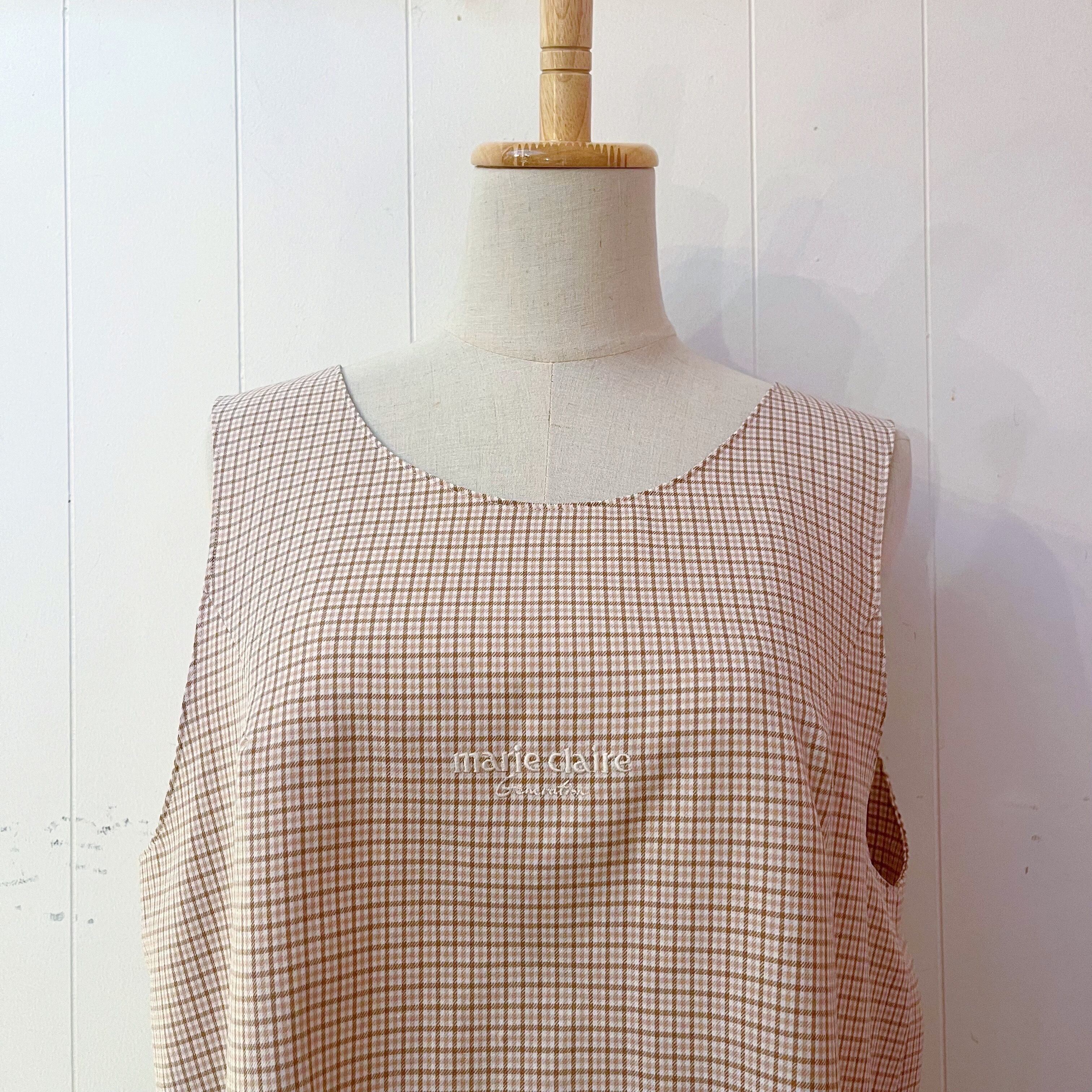 marie claire / yellow check one-piece