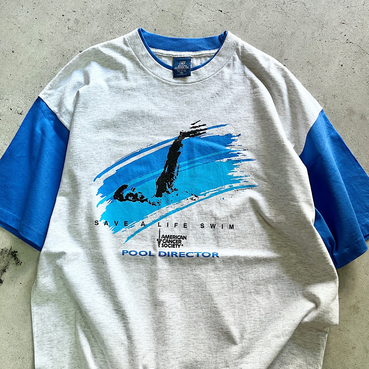 90年代 USA製 AMERICAN CANCER SOCIETY アメリカがん協会 バイカラー 