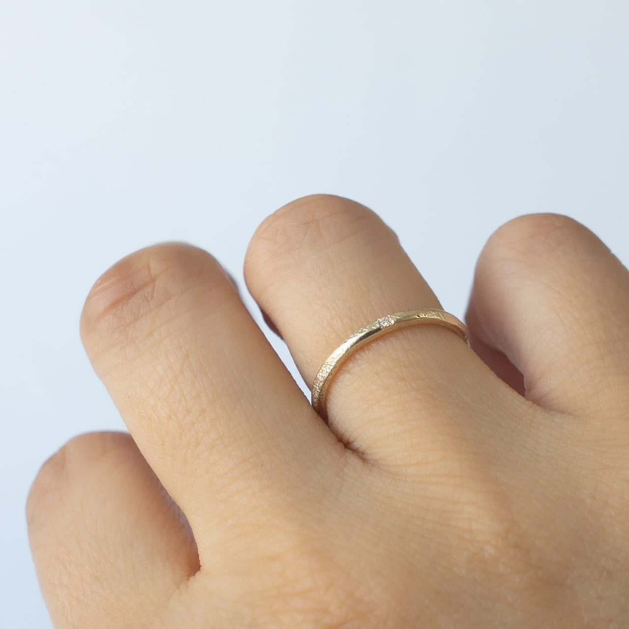 ロック ダイヤモンド リング W1.6 K10 | Kumiko Taya jewelry