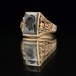 Vintage College Ring-Cameo Top [HERFF JONES 10kt Gold] [1938s-] Hematite Stone