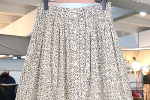 90's arabesque print button up flared Skirt | GARYO