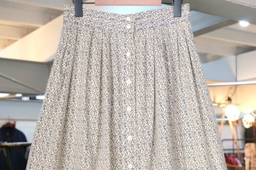 's arabesque print button up flared Skirt   GARYO