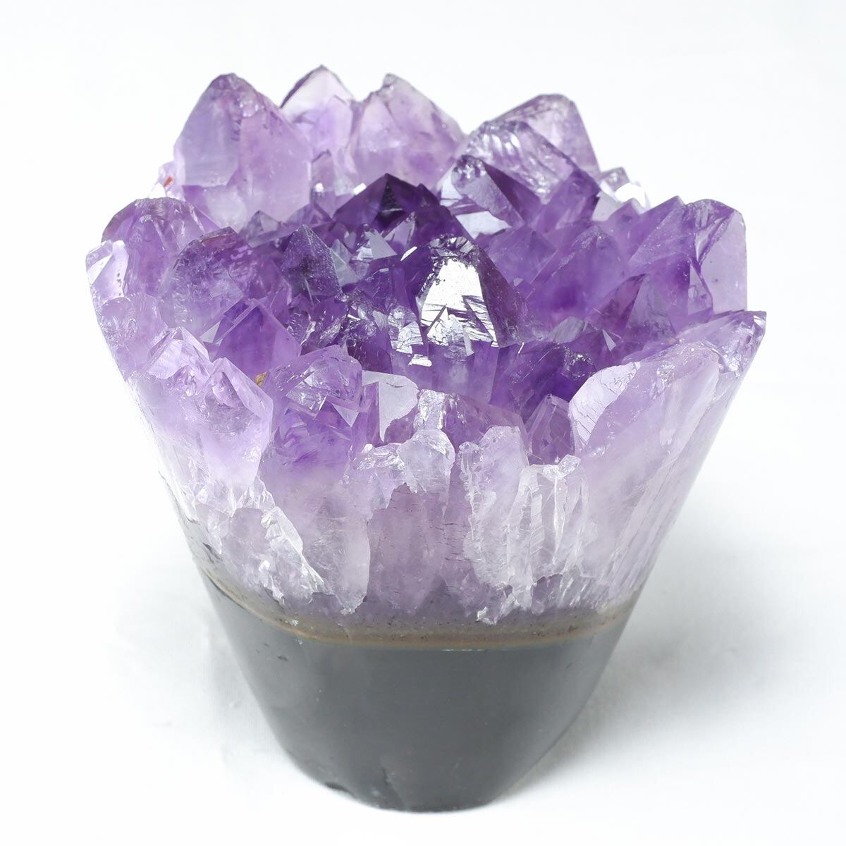 アメジスト クラスター 原石 フラワーアメジスト 花形 置物 一点物282-771