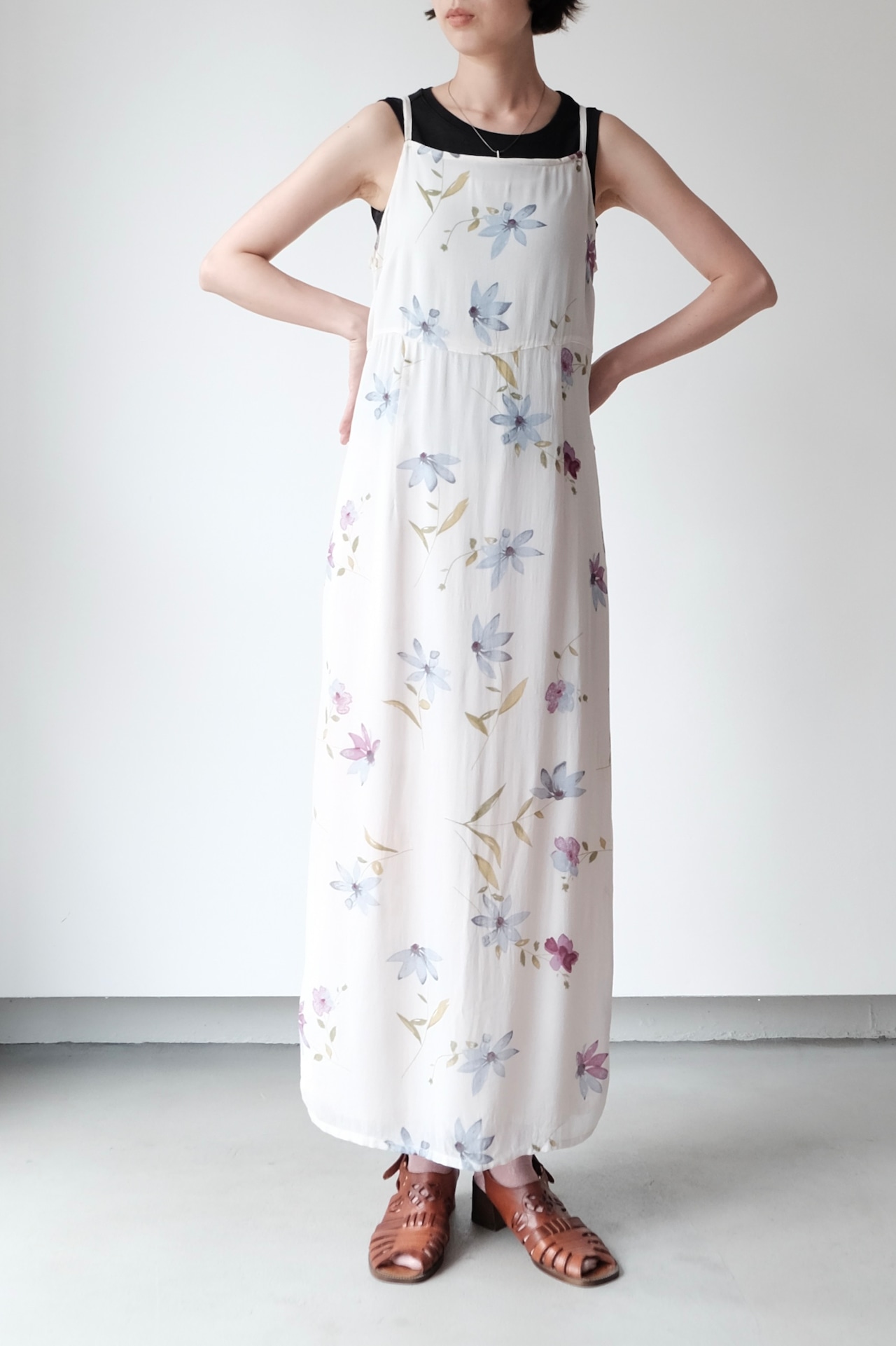 Watercolor flowers cami dress